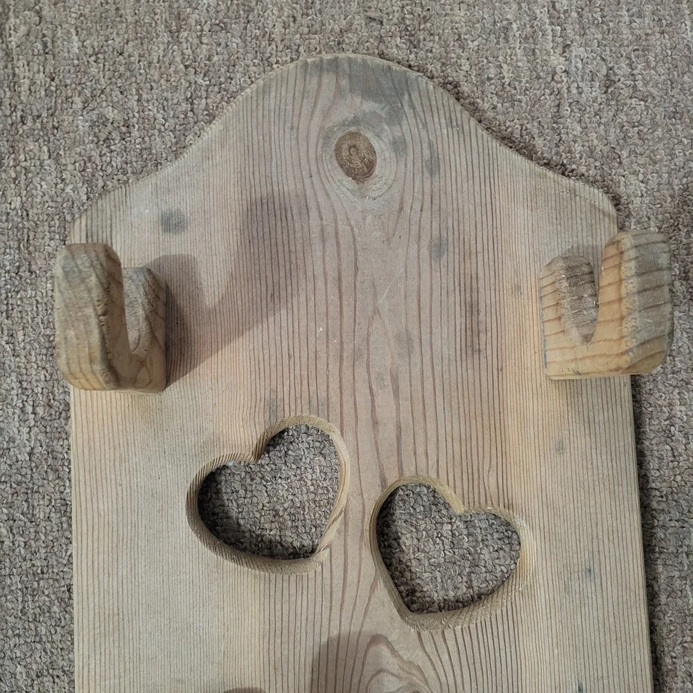 Rustic Wooden Heart Bathroom Organizer/Wall Decor